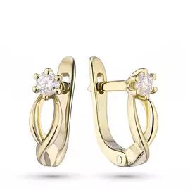 Серьги из желтого золота с бриллиантом э0301сг05185600