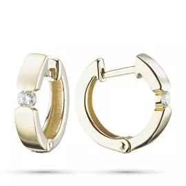 Серьги из желтого золота с бриллиантами э0301сг06210505