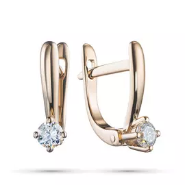 Серьги из желтого золота с бриллиантами э0301сг07200216