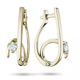 Серьги из желтого золота с бриллиантами э0301сг07210501