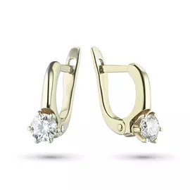 Серьги из желтого золота с бриллиантом э0301сг08070700