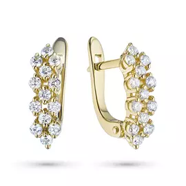 Серьги из желтого золота с бриллиантом э0301сг08160900