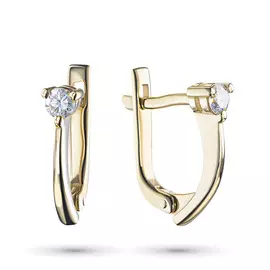 Серьги из желтого золота с бриллиантами э0301сг08200107