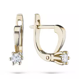 Серьги из желтого золота с бриллиантами э0301сг09104700