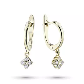 Серьги из желтого золота с бриллиантом э0301сг09174200