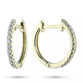 Серьги из желтого золота с бриллиантом э0301сг09180100