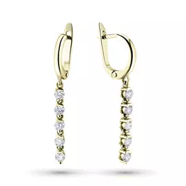 Серьги из желтого золота с бриллиантами э0301сг10110300