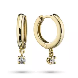 Серьги из желтого золота с бриллиантами э0301сг10154000