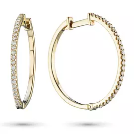 Серьги из желтого золота с бриллиантом э0301сг10200134