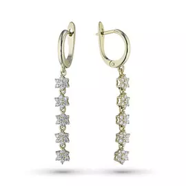 Серьги из желтого золота с бриллиантами э0301сг11162200