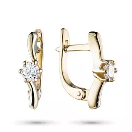 Серьги из желтого золота с бриллиантами э0301сг11200201