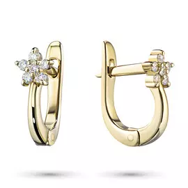 Серьги из желтого золота с бриллиантом э0301сг12191140