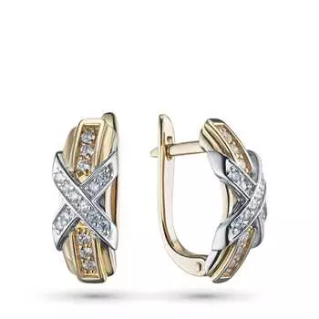 Серьги из золота с бриллиантами э4101сг12210652