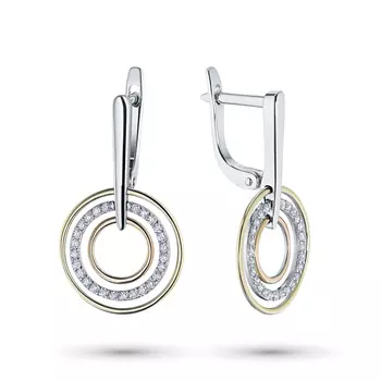 Серьги из золота с бриллиантом э12с051927