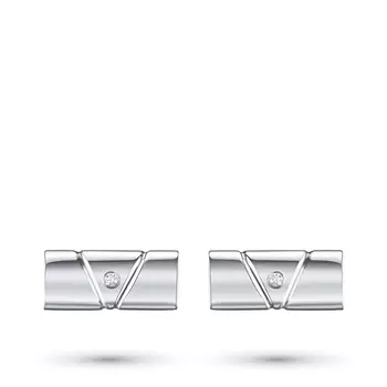 Запонки из серебра с бриллиантами э0601зп01181200