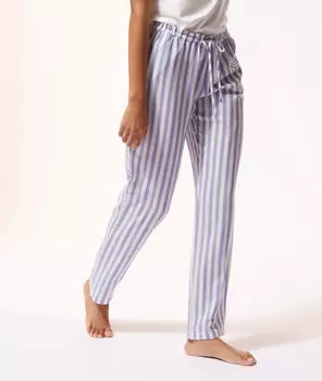 Пижамные брюки в полоску - LENITA - Бело-голубой - XL