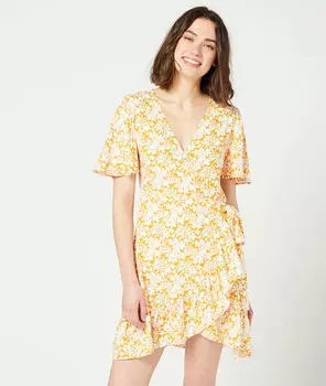 Robe nuisette imprimé fleuri - CARMEN - OCRE - XL