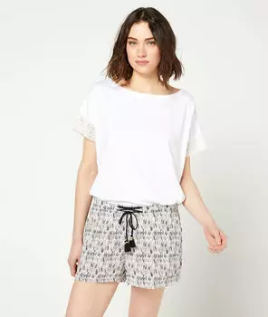 Short imprimé à nouer - JARA - ECRU - M