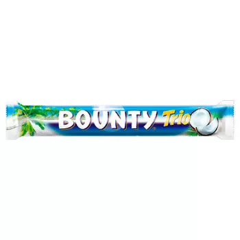 Акция 1+1 шоколадный батончик Bounty трио 82.5 г