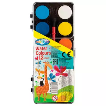 Акварель 12цв Centrum с кистью 87708