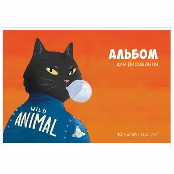 Альбом для рисования 40 л феникс+ крутой кот а4 58121