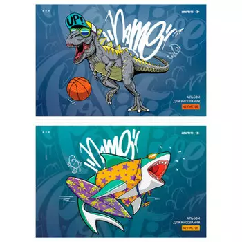 Альбом для рисования артспейс 40 л рисунки а4 на скрепке эконом 335583