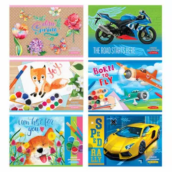 Альбом для рисования биджи 12 л а5 микс на скрепке 330774