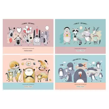 Альбом для рисования биджи 40 л фани френдс на скрепке эконом а4 339462