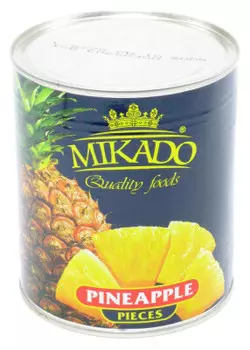 Ананасы микадо 567 г кусочки ж/б