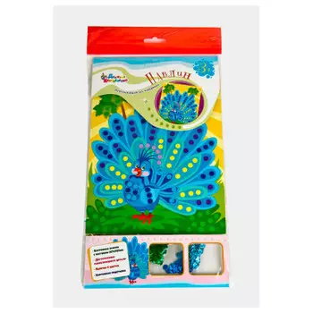 Аппликация из пайеток 28*19*4см павлин 01522/дк