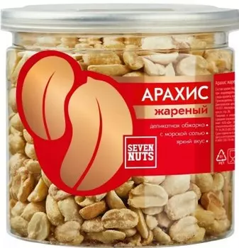 Арахис seven nuts банка 200 г жареный соленый