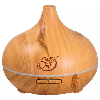 Аромадиффузор-увлажнитель воздуха Save&amp;Soft светло-коричневый под дерево