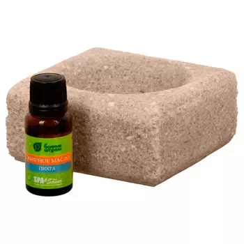 Ароманабор для бани банные штучки соляной испаритель 700г+масло эфирное 15мл пихта