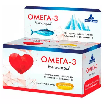 Бад омега 3 Miopharm 32 капсулы