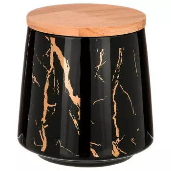 Банка д/сыпучих продуктов 550мл Lefard фэнтази черная 42-316