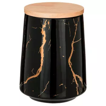 Банка д/сыпучих продуктов 650мл Lefard фэнтази черная 42-317