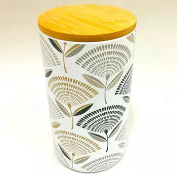 Банка для хранения 10*18 см Absolut Home цветы керамика d042-9-1