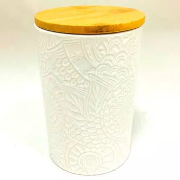 Банка для хранения 11*21.5 см Absolut Home слоновая кость керамика d042-8-2