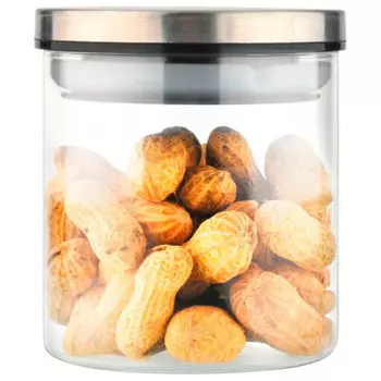 Банка для сыпучих продуктов 0,3л Mallony Oceano стекло крышка нержавеющая сталь 4458