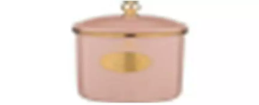 Банка для сыпучих продуктов 1.5 л агнесс розовая эмалированная