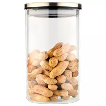 Банка для сыпучих продуктов 1л Mallony Oceano стекло крышка нержавеющая сталь 4460