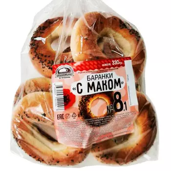 Баранки с маком 330 г тамбовский хлебокомбинат