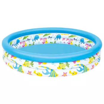 Бассейн Bestway 122*25см 140 л круглый 3 кольца океан 51009