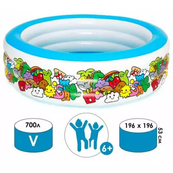 Бассейн бествей 196*53 см надувной персонаж от 6 лет 51122