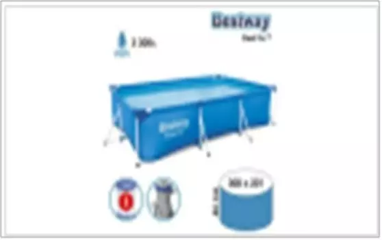 Бассейн бествей 300*201*66 см каркасный стил про+насос с фильтром 220 v 56411 1228955 1228955