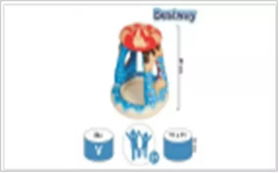 Бассейн бествей 91*91*89 см надувной детский конфетка с навесом от 2 лет 52270