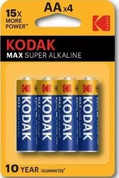Батарейка kodak аа макс супер lr6-4 bl алкалин