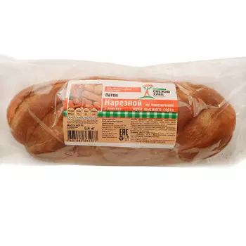Батон нарезной 400г железногорский х/з