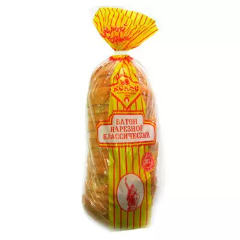 Батон нарезной классический нарезанный 330г Колос