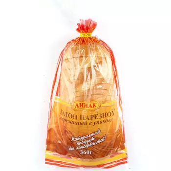 Батон нарезной нарезанный 360г Лимак